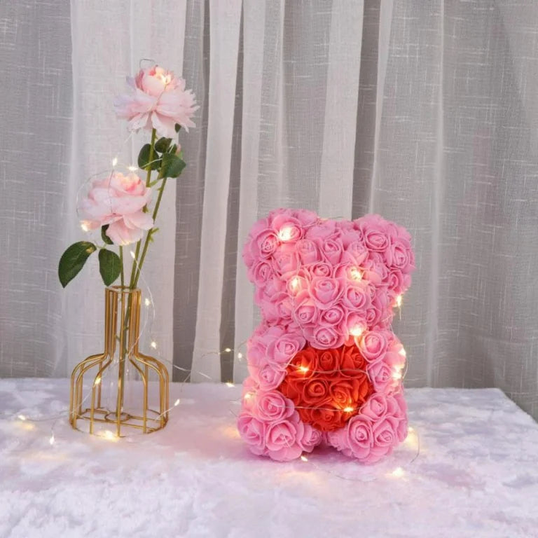 Glowing Rose Bear