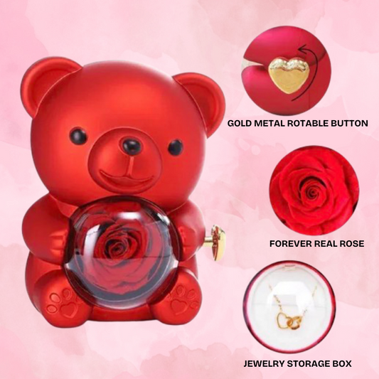 Forever Bloom Teddy Jewelry Box