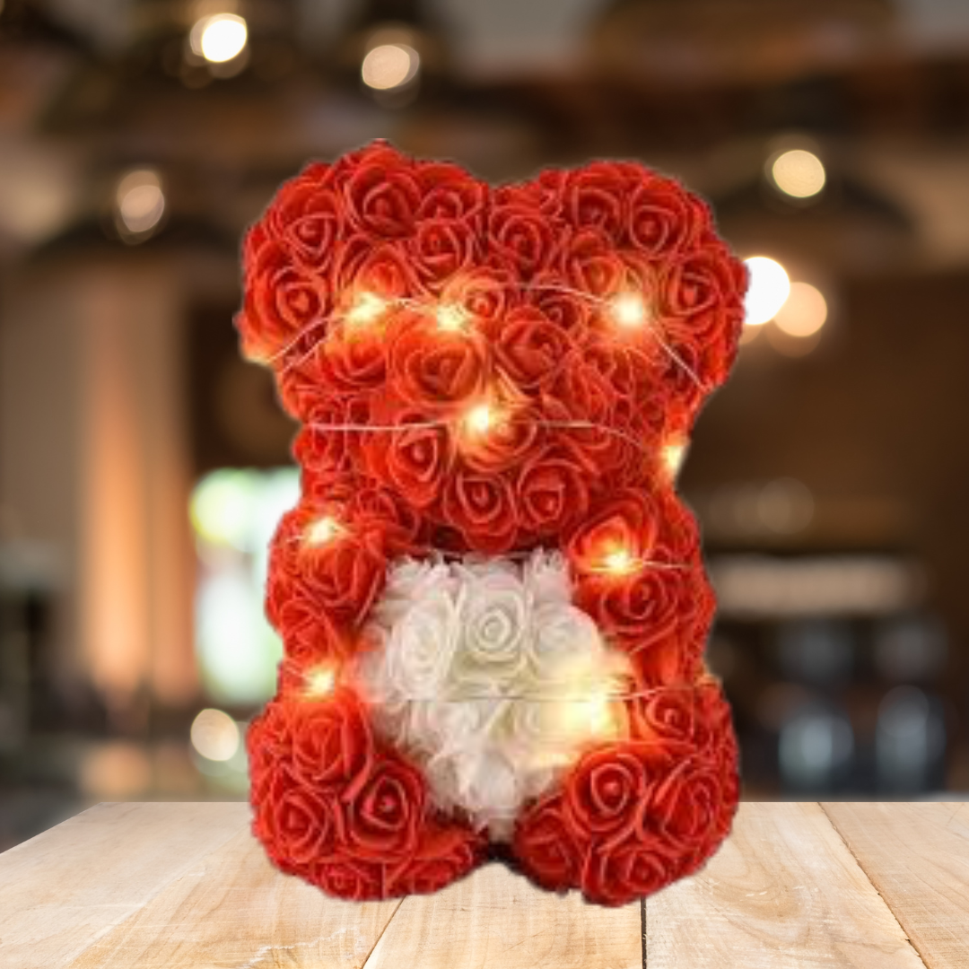 Glowing Rose Bear