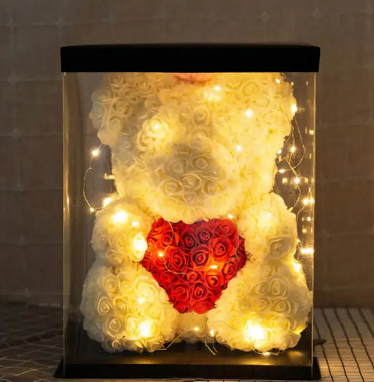 Glowing Rose Bear