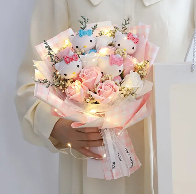 Kawaii Cat Blossom Bouquet